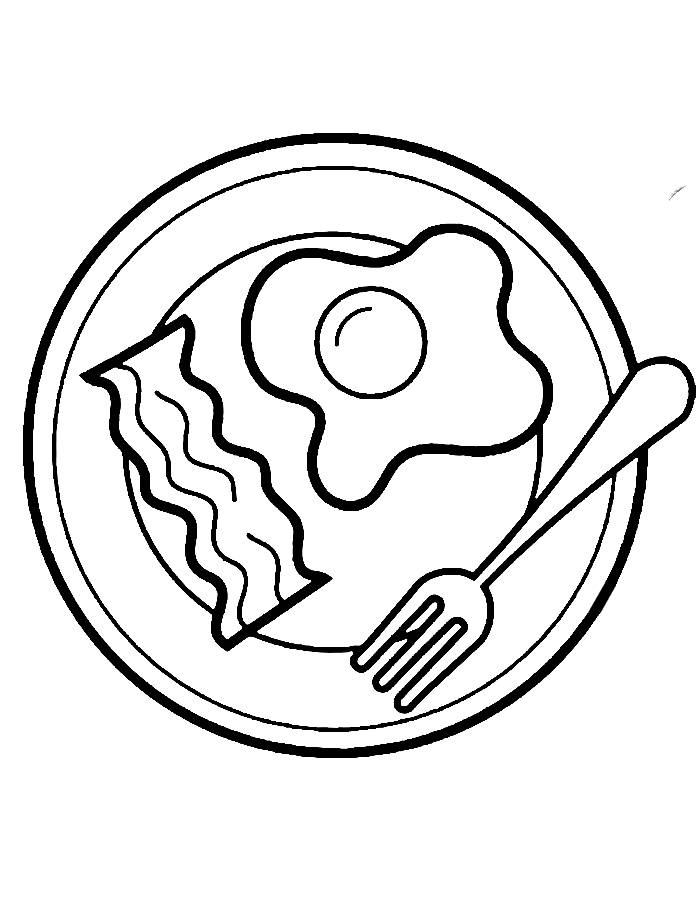 Breakfast Food Coloring Page