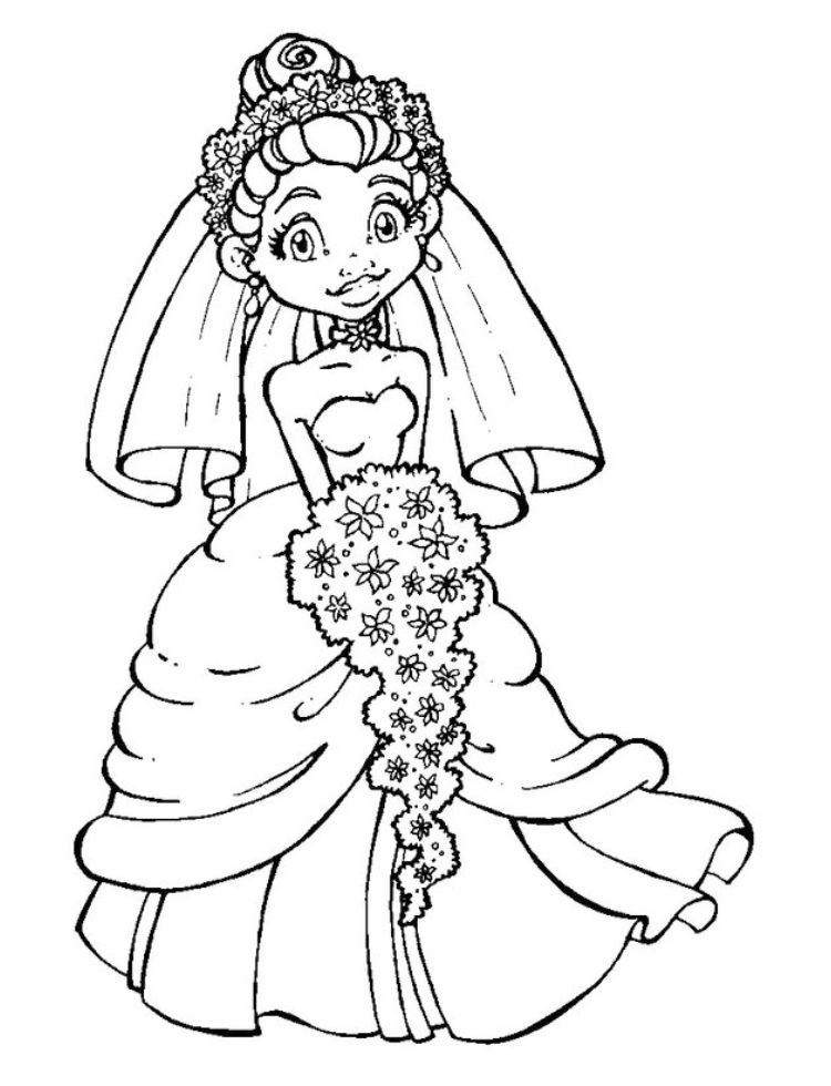 Bride Coloring Page