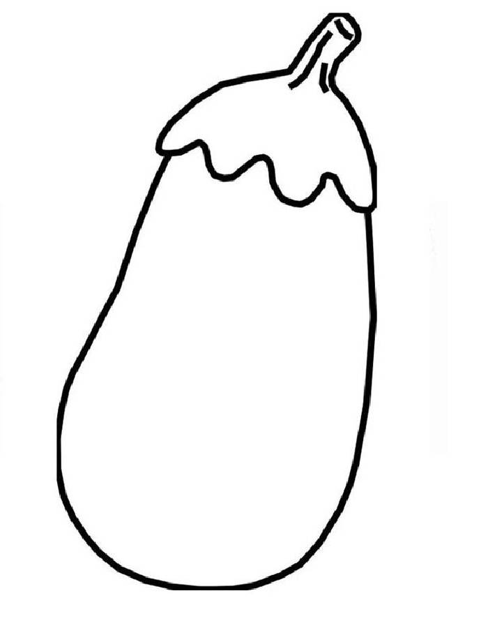 Brinjal Line Art Coloring Page