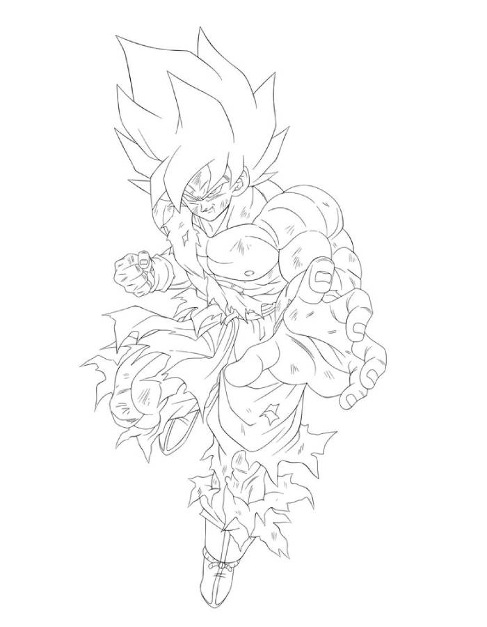 Broly Free Image Coloring Page