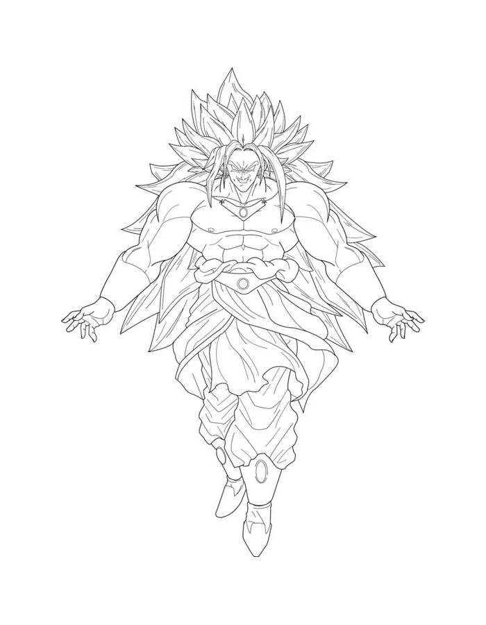 Broly Pdf Coloring Page