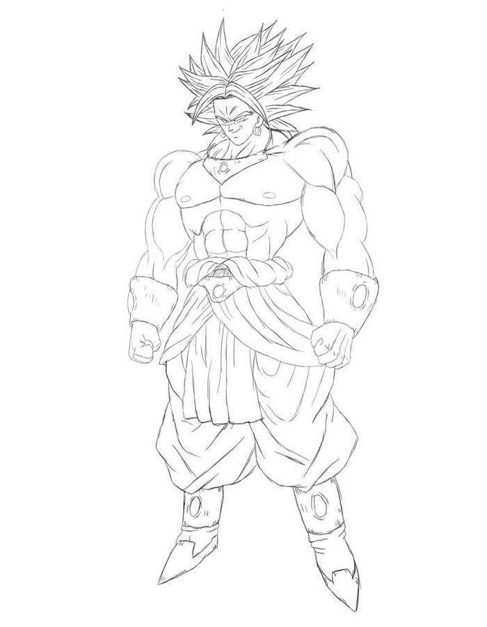 Broly Picture Coloring Page