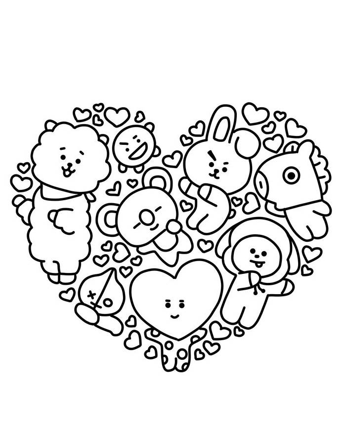 BT21  coloring page