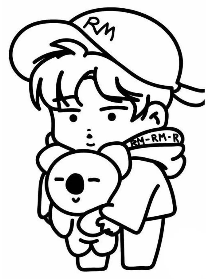 Characters Bt21 Coloring Page