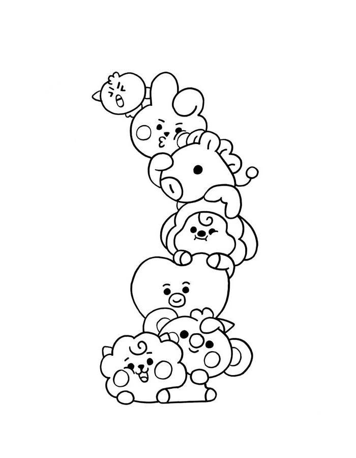 Bt21 To Print Coloring Page