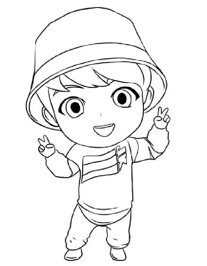 BTS  coloring page