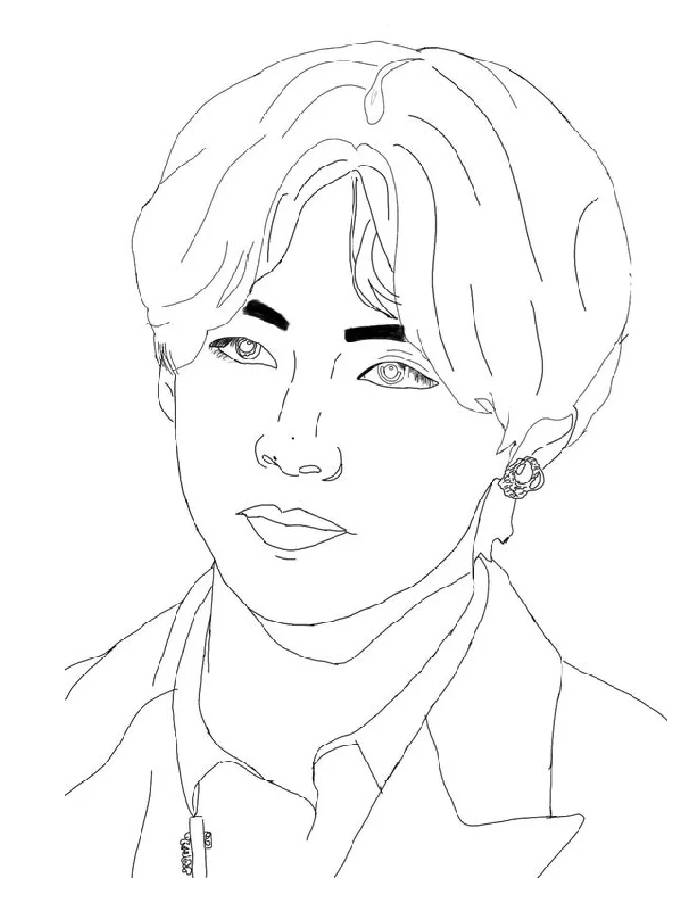 Fanart Bts Picture Coloring Page