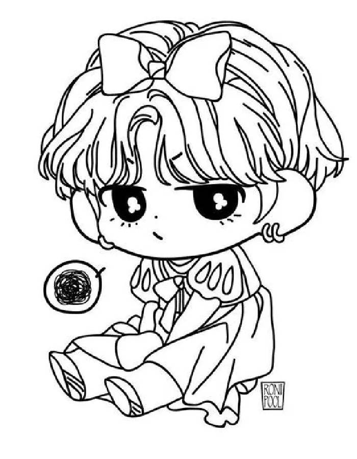 Bts V Coloring Page