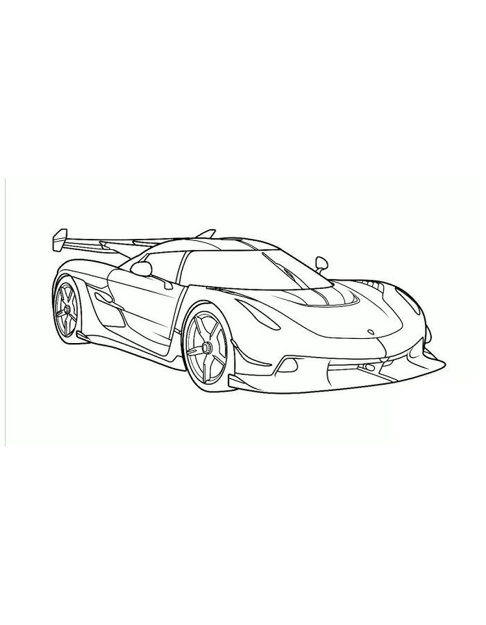 Bugatti Bolid 2020 Coloring Page