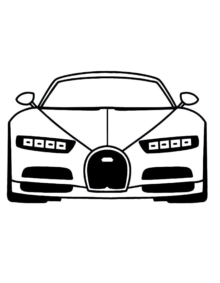 Bugatti Chiron Coloring Page