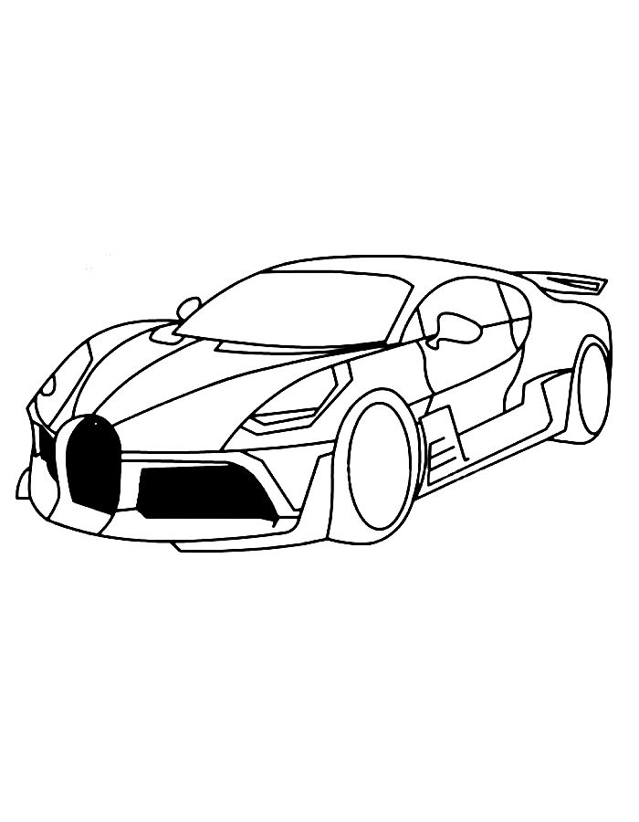 Bugatti Divo Coloring Page