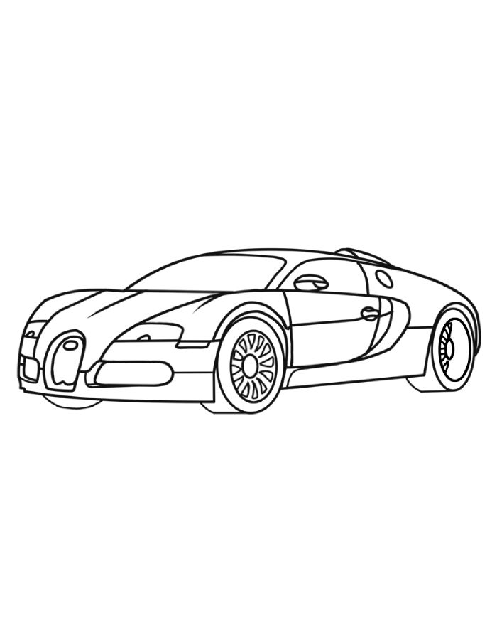 Bugatti Veyron Coloring Page