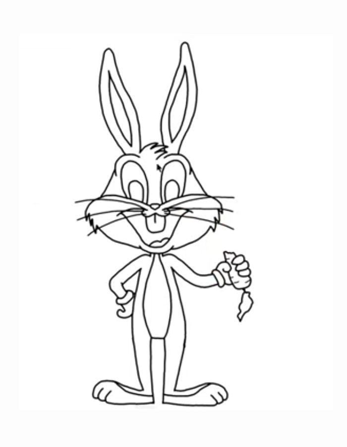 Bugs Bunny Drawing For Fun Coloring Page