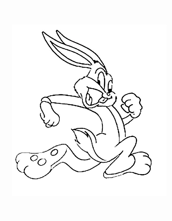 Bugs Bunny Drawing For Print Coloring Page