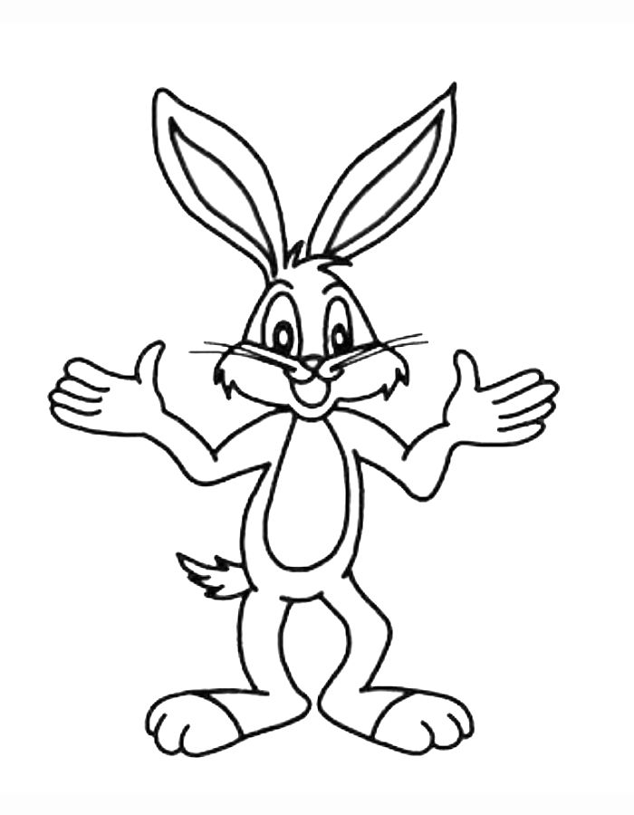 Bugs Bunny Drawing Coloring Page