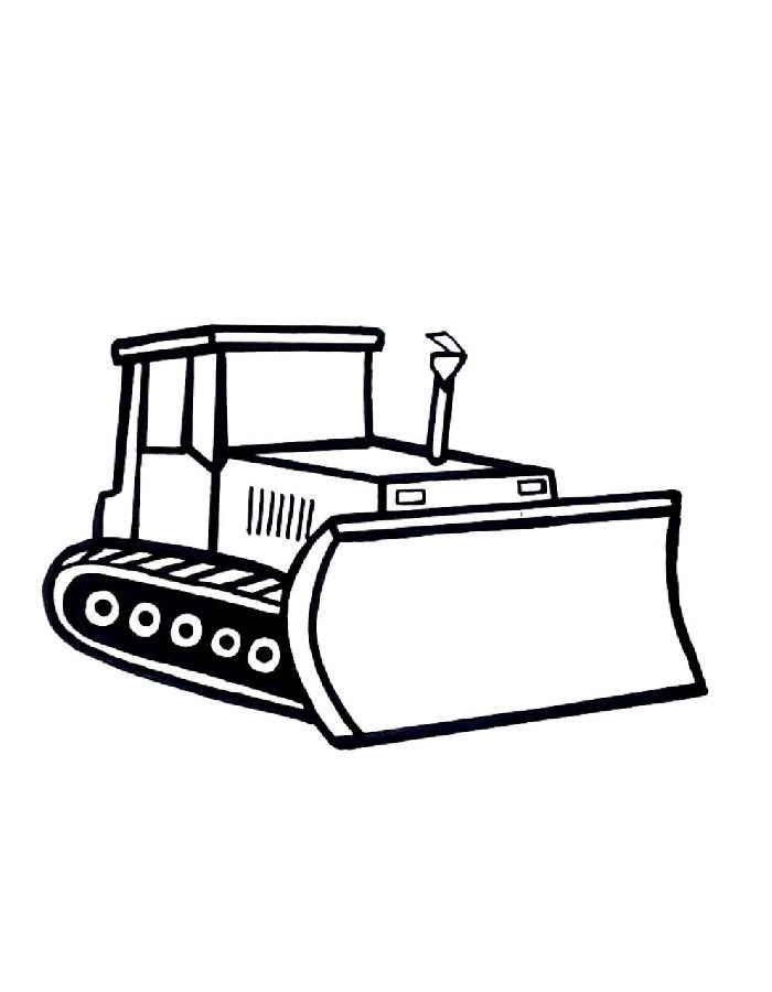 Bulldozer Pictures To Color Coloring Page