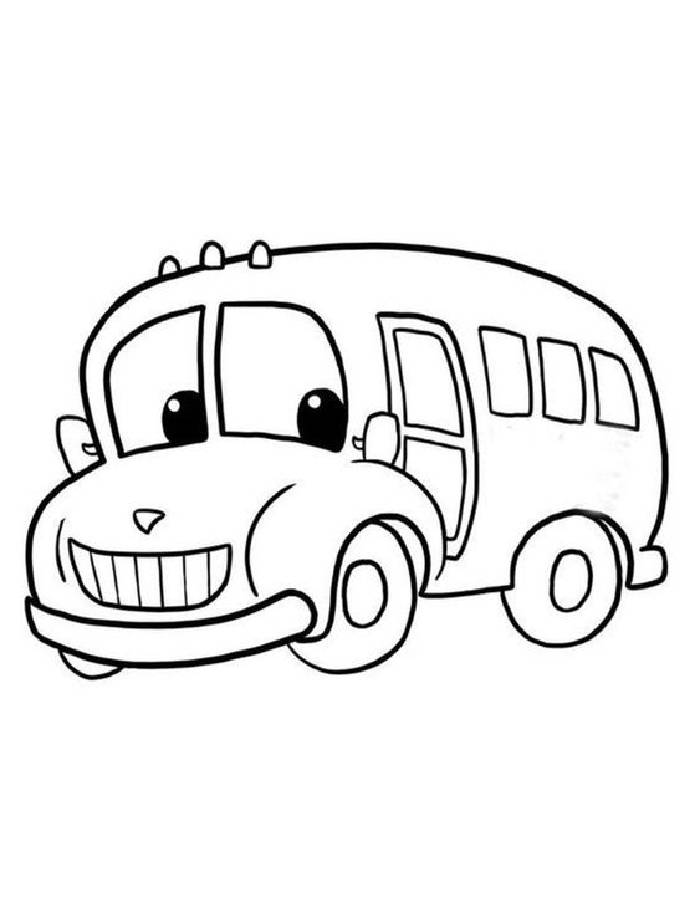 Bus Cartoon Drawing