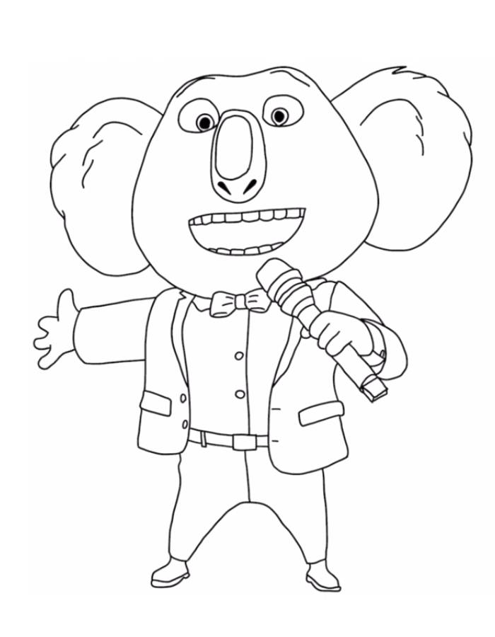 Buster Moon From Sing 2 Coloring Page