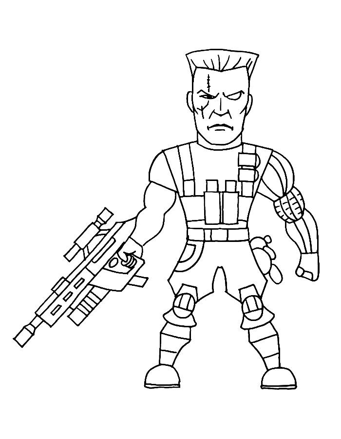 Cable Superhero Drawing Coloring Page