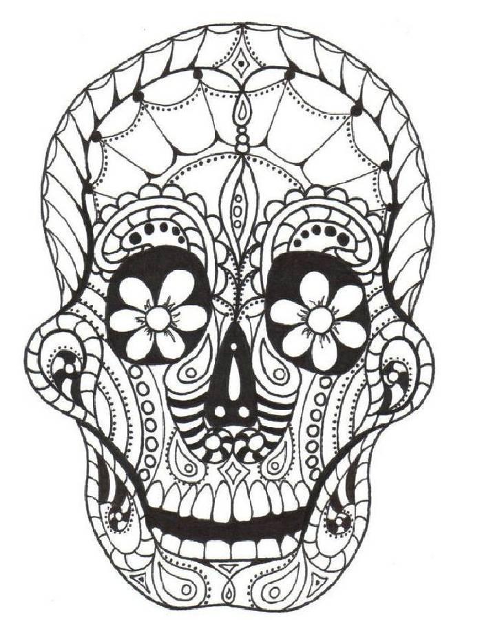 Design Your Own Calavera Coloring Page