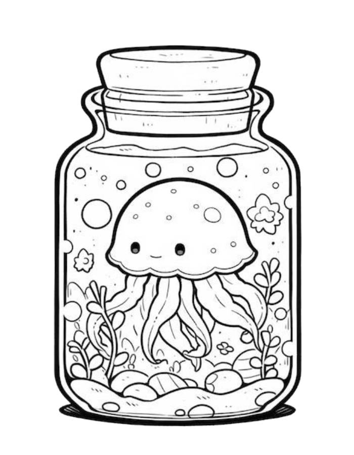 Calming Simple Outline