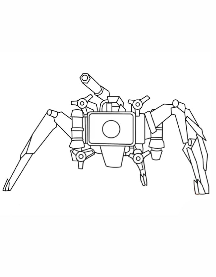 Camera Strider Skibidi Toilet Coloring Page