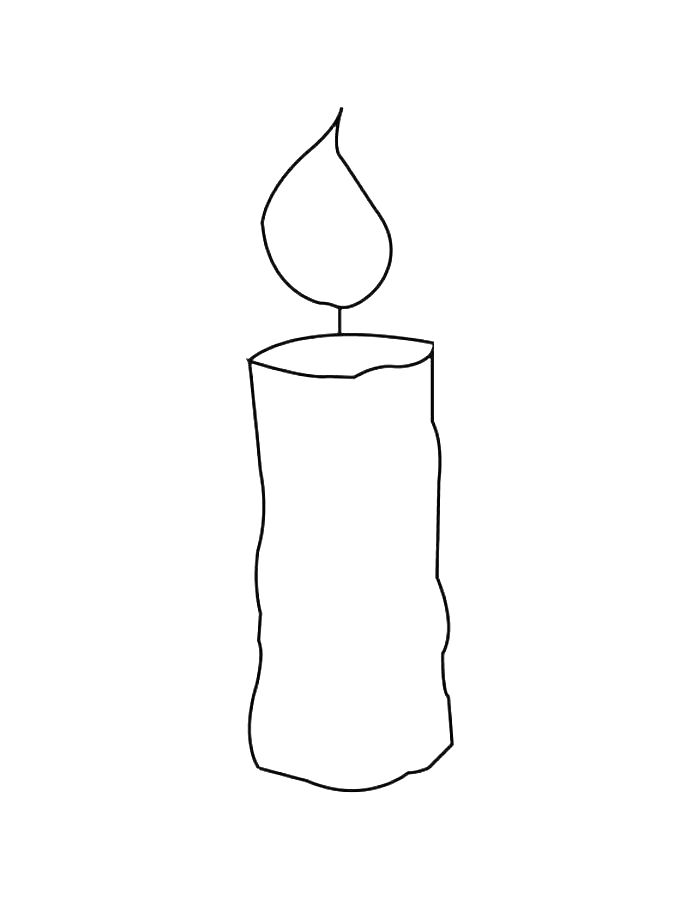 Candle  coloring page