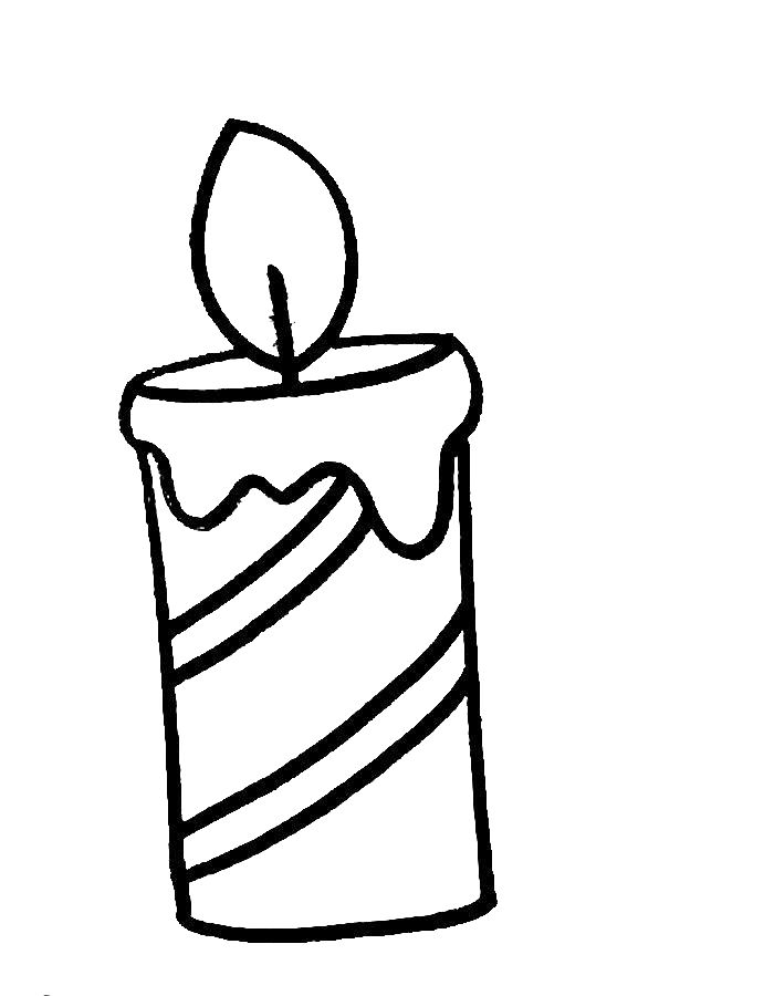 Candle Pictures To Color Coloring Page