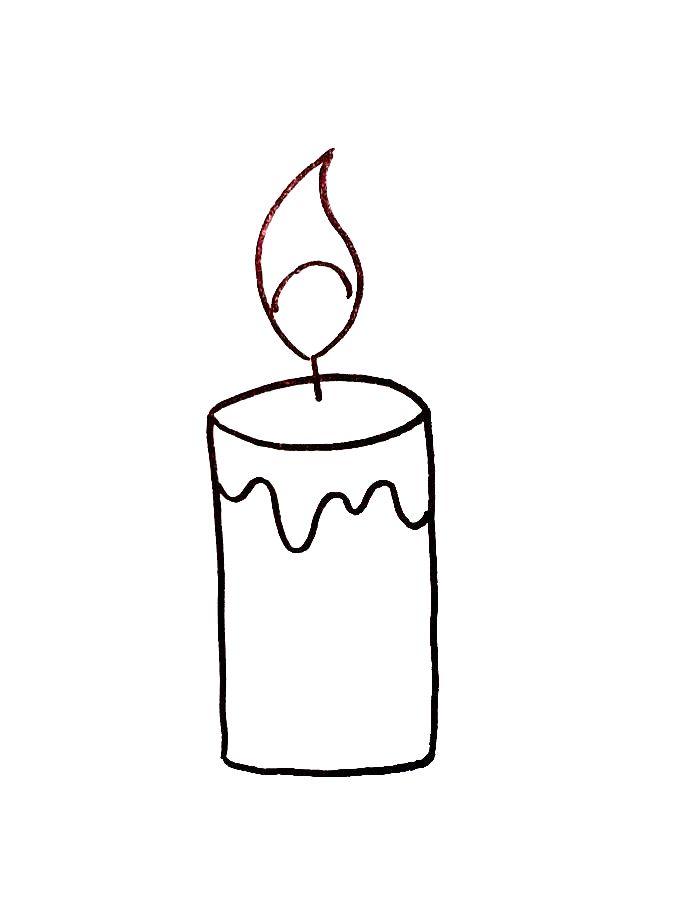 Candlestick Coloring Page