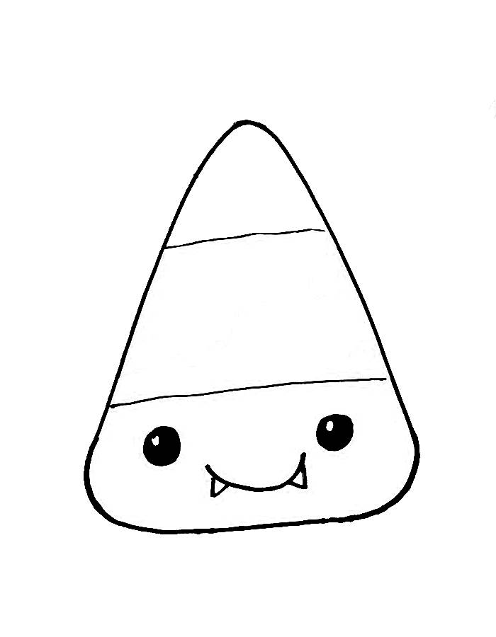 Candy Corn Halloween Coloring Page