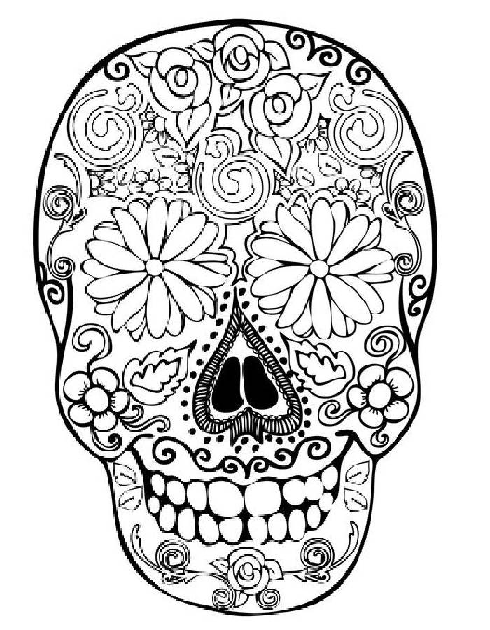 skull coloring page