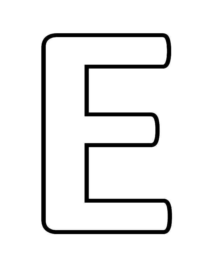 Capital Letter E Worksheet Coloring Page