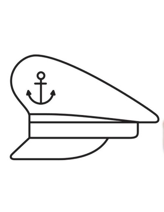 Captain Hat Coloring Page