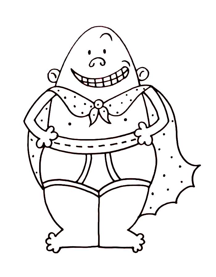 Captain Underpants Drawing Coloring Page