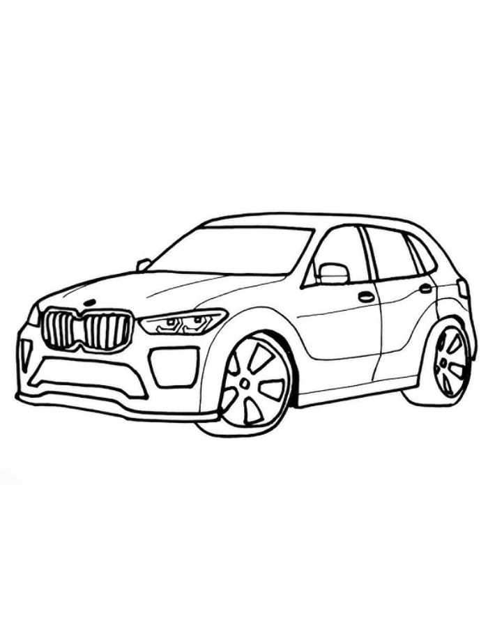 Car Bmw X5 Coloring Page