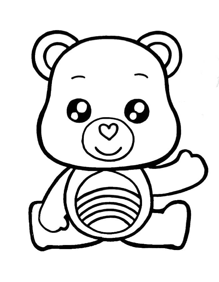 Care Bear Kawaii Coloring Page