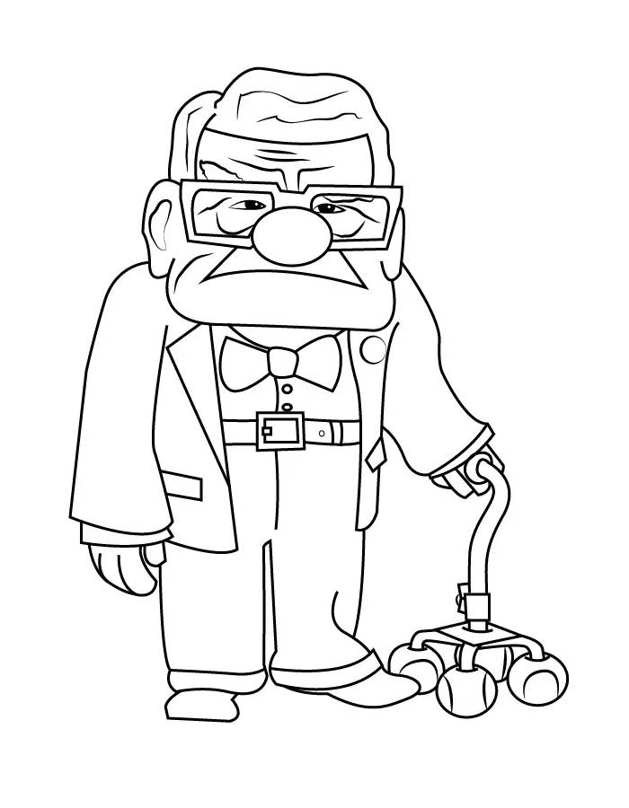 Carl Fredricksen Coloring Page