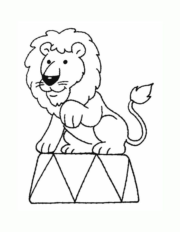 Carnival Lion Coloring Page