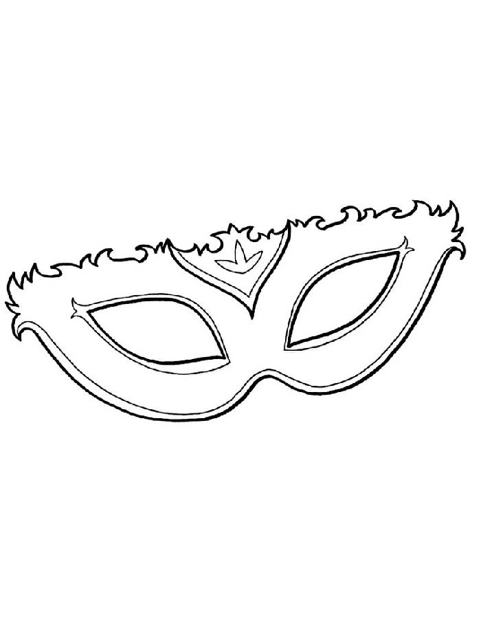 Carnival Mask Coloring Page