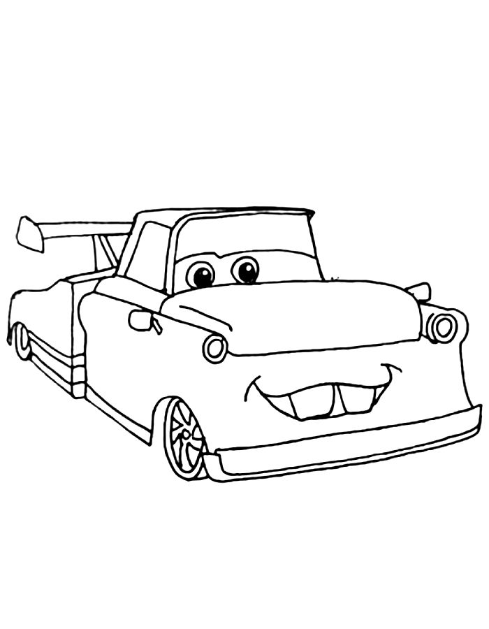 Cars Movie Drawing Coloring Page