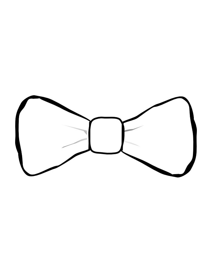 Cat In The Hat Bow Tie Template Coloring Page