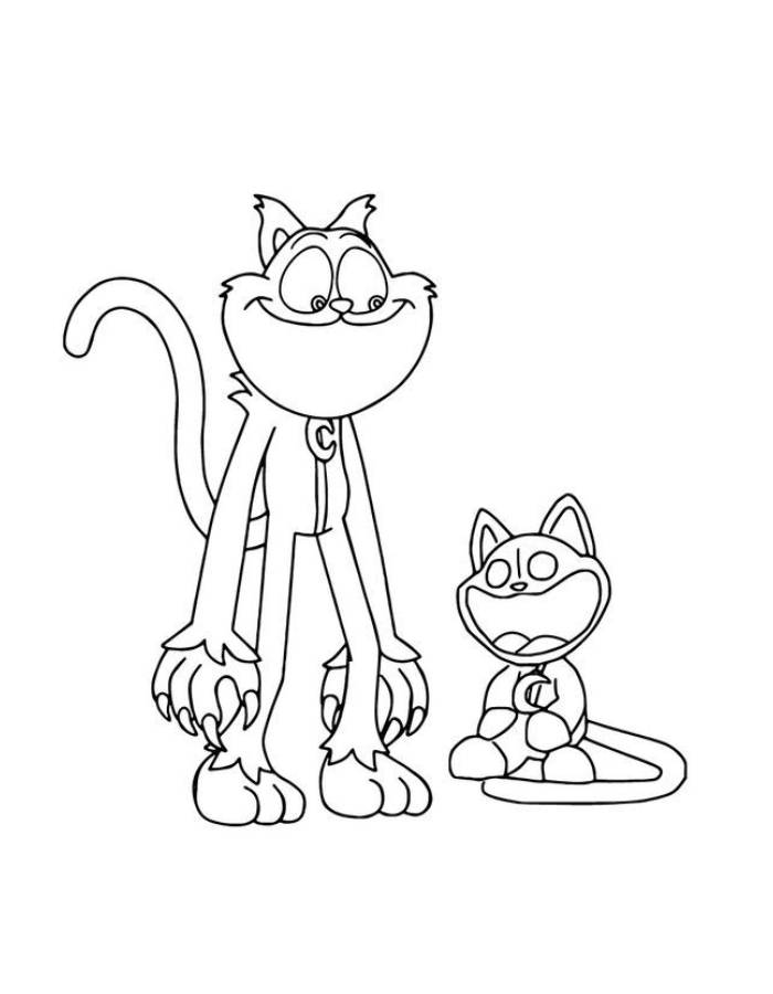 Catnap And Mini Catnap Coloring Page