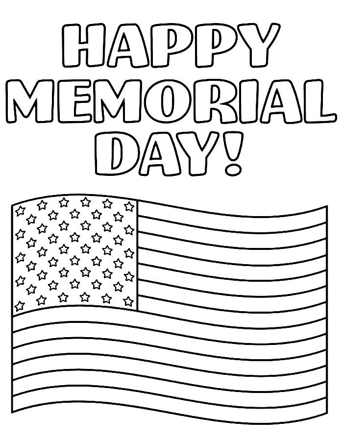 Celebrate Memorial Day Coloring Page