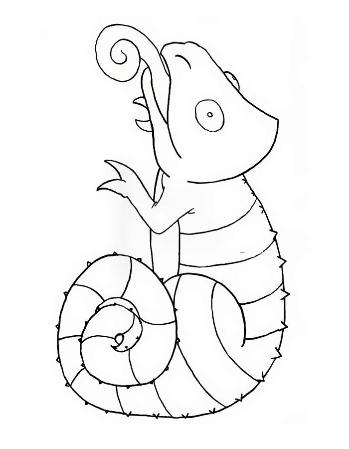 Chameleons Coloring Page