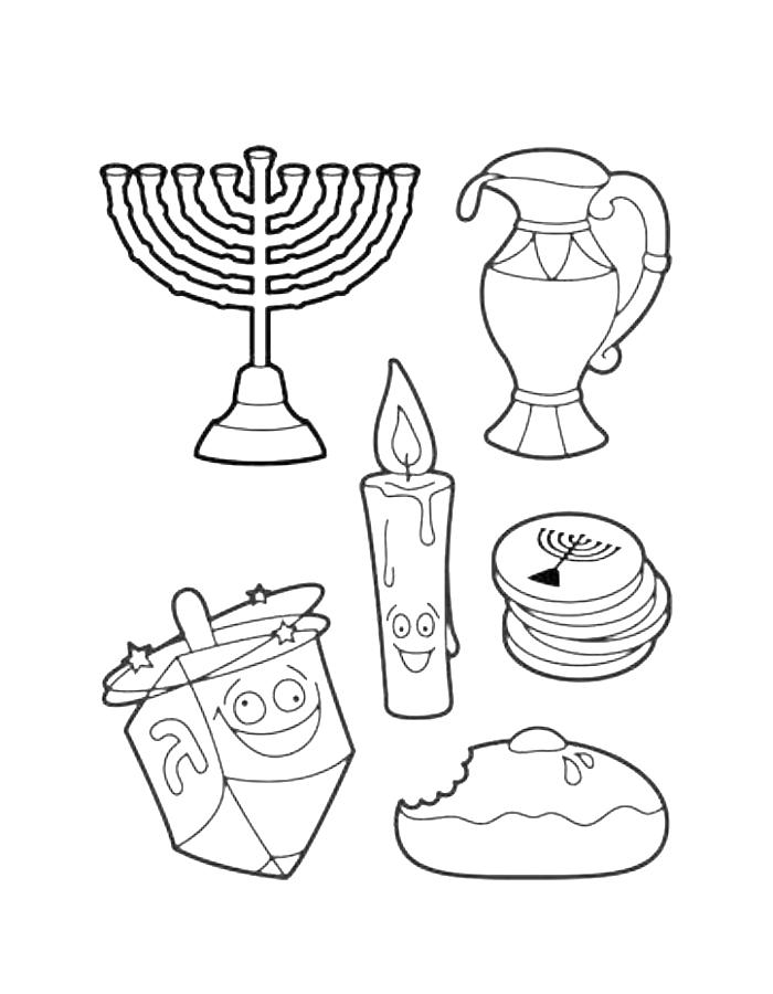 Chanuka Activity Coloring Page