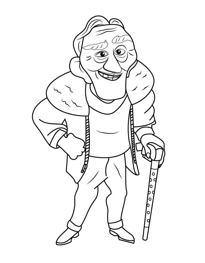 Charles Muntz From Up Movie Coloring Page