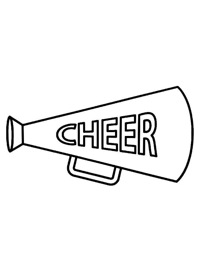 Cheer Megaphone Coloring Page