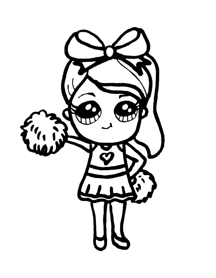 Cheerleader Pictures To Color Coloring Page