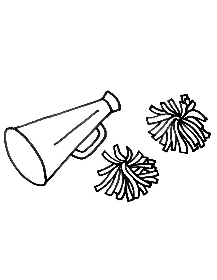 Cheerleaders Set Coloring Page