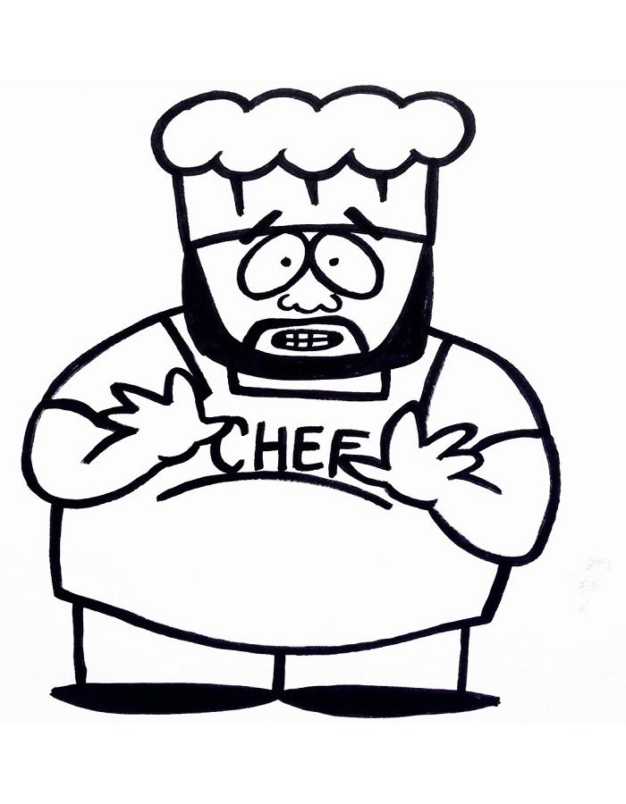 Chef South Park Coloring Page